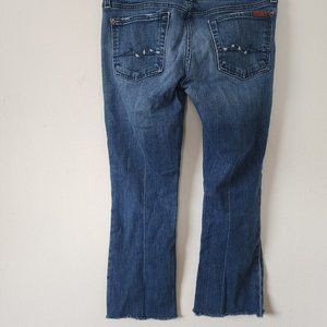 7 For All Mankind Womens Cropped Bootcut Jeans 27 25" Inseam